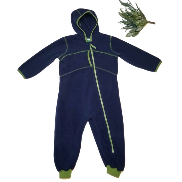 L.L. Bean Other - L.L Bean Fleece One Piece Snuggler Hooded Zip Up